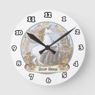 Einhorn Pegasus Schloss Uhr