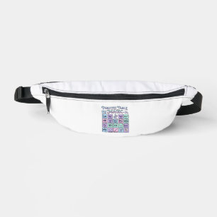 Einhorn Periodensystem der Magie Grafikdesign Mer Bauchtasche