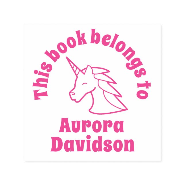 Einhorn personalisieren Mädchen Namen Kinderbiblio Permastempel (Design)