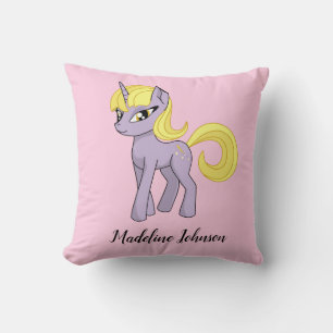Einhorn personalisiertes Mädchen-Wurfkissen Kissen