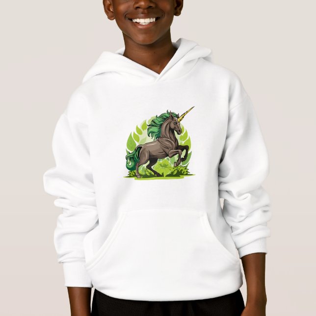 Einhorn Pferd Hoodie (Vorderseite)