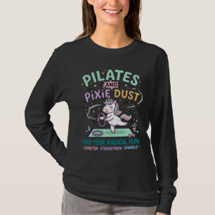 Einhorn Pilates und Feenstaub Fettgedruckte Typogr T-Shirt