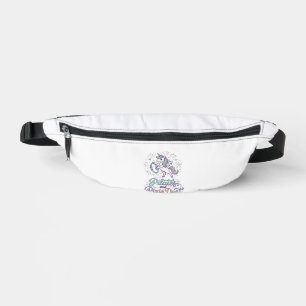 Einhorn Pilates und Feenstaub Weißer Hintergrund V Bauchtasche