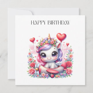 Einhorn-Pilot-Geburtstag Einladung