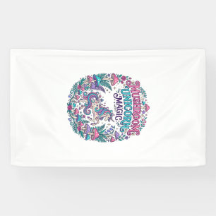 Einhorn Pilz Einhorn Magie Farbige POD Kunstwerk Banner