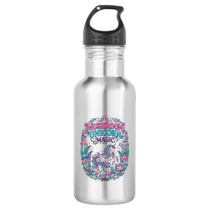 Einhorn Pilz Einhorn Magie Farbige POD Kunstwerk Edelstahlflasche