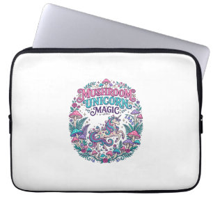 Einhorn Pilz Einhorn Magie Farbige POD Kunstwerk Laptopschutzhülle