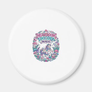 Einhorn Pilz Einhorn Magie Farbige POD Kunstwerk Magnet