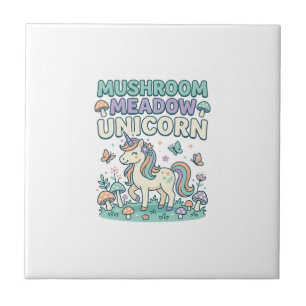 Einhorn Pilz Wiese Einhorn Trendy T-Shirt Des Fliese