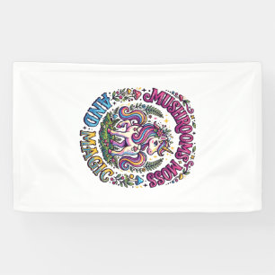 Einhorn-Pilze-Moos-und-Magie-Werbe-Shirt Banner