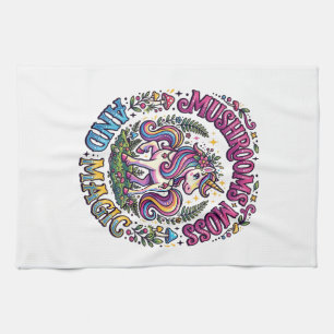 Einhorn Pilze Moos und Magie Werbe-Shirt  Geschirrtuch