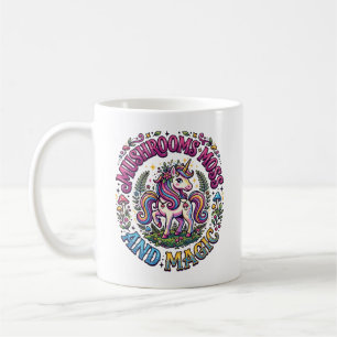 Einhorn-Pilze-Moos-und-Magie-Werbe-Shirt Kaffeetasse