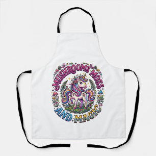 Einhorn Pilze Moos und Magie Werbe-Shirt Schürze