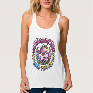 Einhorn Pilze Moos und Magie Werbe-Shirt Tank Top