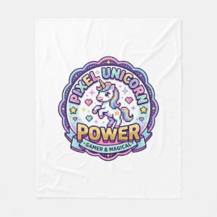 Einhorn Pixel Einhorn Power POD Fertige Apparel Gr Fleecedecke