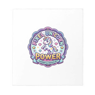 Einhorn Pixel Einhorn Power POD Fertige Apparel Gr Notizblock
