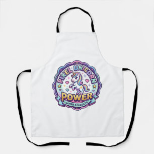 Einhorn Pixel Einhorn Power POD Fertige Apparel Gr Schürze