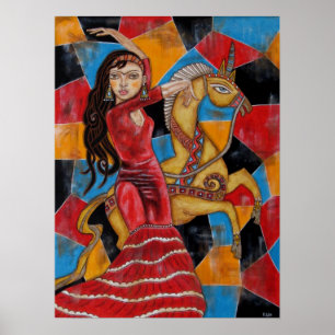 Einhorn-Plakat Poster