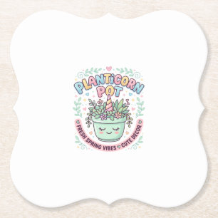 Einhorn Planticorn Topf Grafikdesign Grafik T-Shir Untersetzer