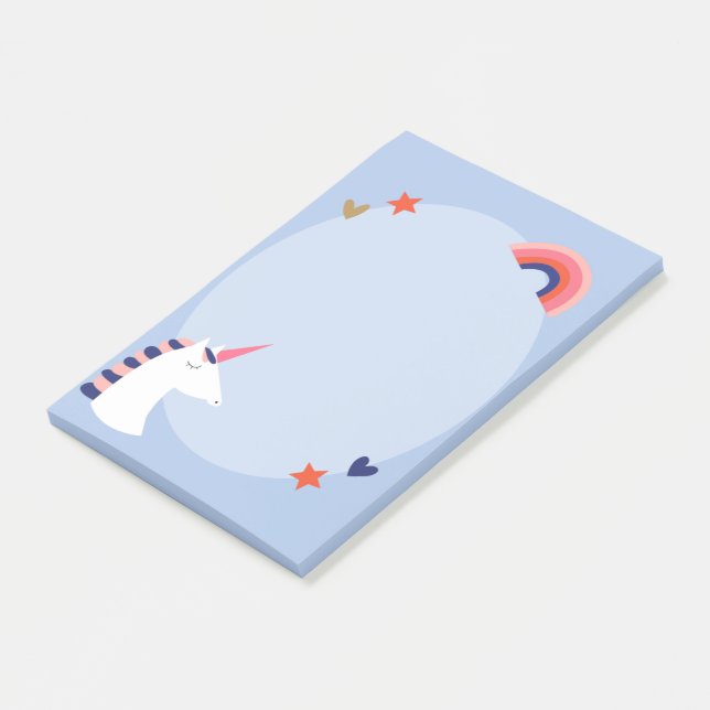 Einhorn Post-it Klebezettel (angewinkelt)