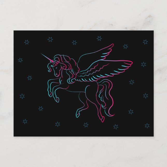 Einhorn Postkarte (Vorderseite)