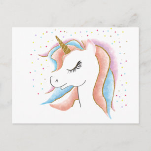 Einhorn Postkarte