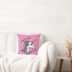Einhorn-Princess-Design - Drehkissen 16 Zoll x 16 Kissen