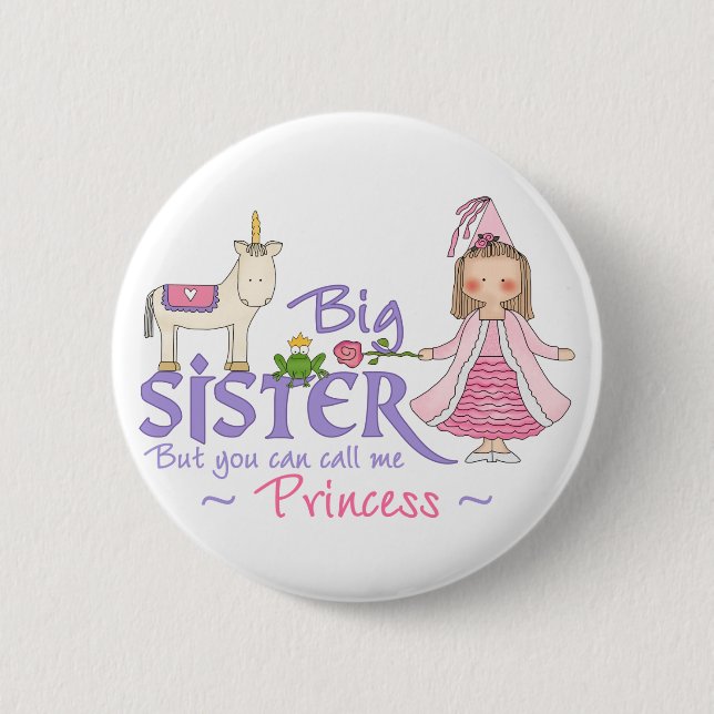 Einhorn-Prinzessin Button (Vorderseite)