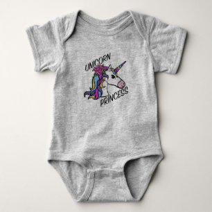 Einhorn Prinzessin Design - Baby Jersey Bodysuit Strampler