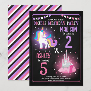 Einhorn Prinzessin Mädchen Geschwister Gemeinsamer Einladung