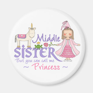 Einhorn-Prinzessin Middle Sister Magnet