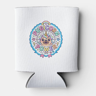 Einhorn Pugicorn Power Lustig Süß Geschenk Design_ Dosenkühler