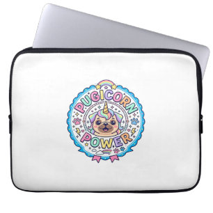 Einhorn Pugicorn Power Lustig Süß Geschenk Design_ Laptopschutzhülle