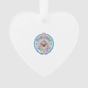 Einhorn Pugicorn Power Lustig Süß Geschenk Design_ Ornament