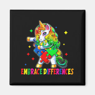 Einhorn-Puzzleteil-Autismus-Bewusstseinsmonat-Jung Magnet