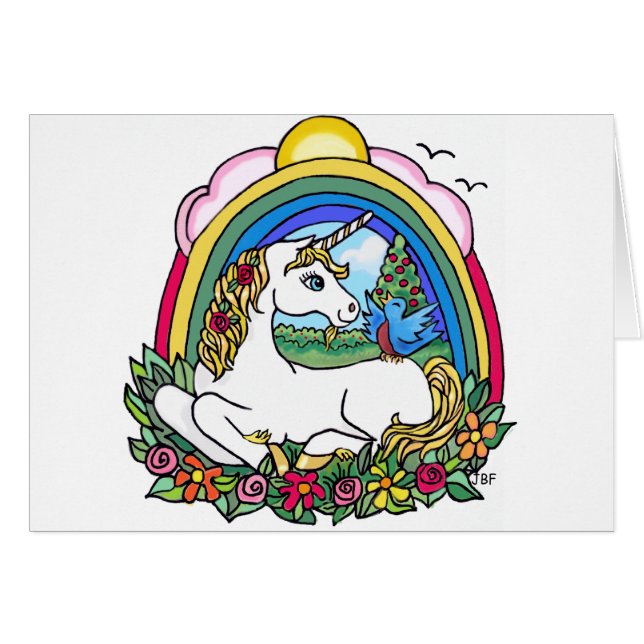 Einhorn & Regenbogen (Vorderseite (Horizontal))