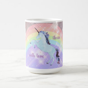 Einhorn, Regenbogen, für Mädchen, Kinder, festlich Kaffeetasse