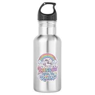 Einhorn Regenbogen nach dem Regen Premium Vektor T Edelstahlflasche
