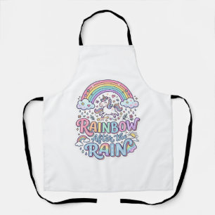 Einhorn Regenbogen nach dem Regen Premium Vektor T Schürze
