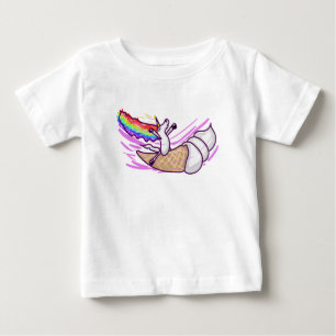 Einhorn Regenbogen Reitendes Eiscremehörnchen Baby T-shirt