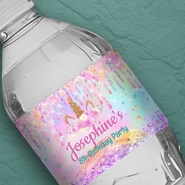 Einhorn Regenbogen rosa aqua Geburtstag (Von Creator hochgeladen)