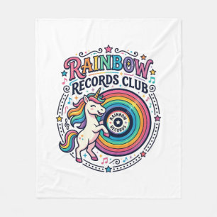Einhorn Regenbogen Schallplatten Club Weiße Hinter Fleecedecke