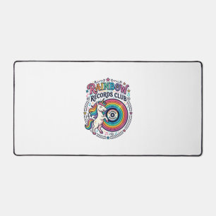 Einhorn Regenbogen Schallplatten Club Weiße Hinter Schreibtischunterlage