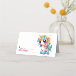 Einhorn-Regenbogen-Sitze Klettverschluss-Platzkart Platzkarte