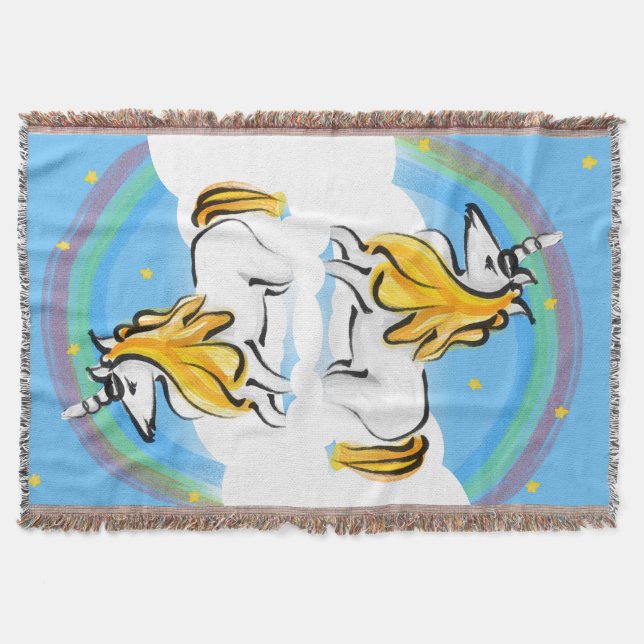 Einhorn, Regenbogen und Sternenschuppen Decke (Vorderseite)