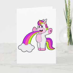 Einhorn Regenbogen Wolken Karte