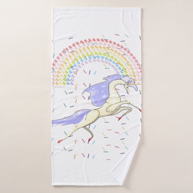 Einhorn, Regenbogenfarben Set Handtuchhandtuch (Badehandtuch)