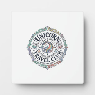 Einhorn-Reiseklub Original Zazzle Design_1 Fotoplatte