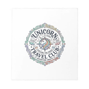 Einhorn-Reiseklub Original Zazzle Design_1 Notizblock