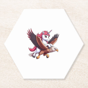 Einhorn Reitender Rotschwanzbussard Jungen Mädchen Untersetzer